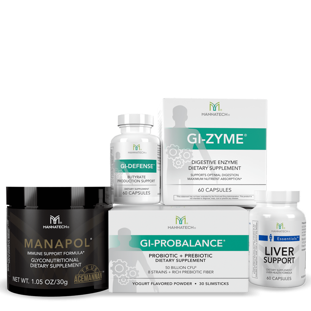 Mannatech Health Is Wealth Manapol Gi-Probalance Defense Zyme Liver 5pcs NEW
