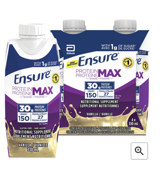 Ensure Protein Max 30g 香草味饮料补充营养 4 x 330ml 全新