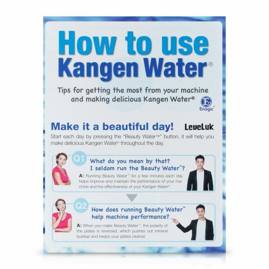 Enagic Kangen Leveluk Brochure How to Use Kangen Water Single Info Sheet NEW