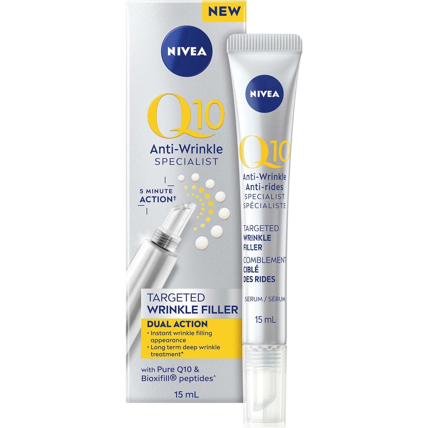 Nivea Q10 Anti-Wrinkle Specialist Targeted Wrinkle Filler Deep Moisture 15ml NEW