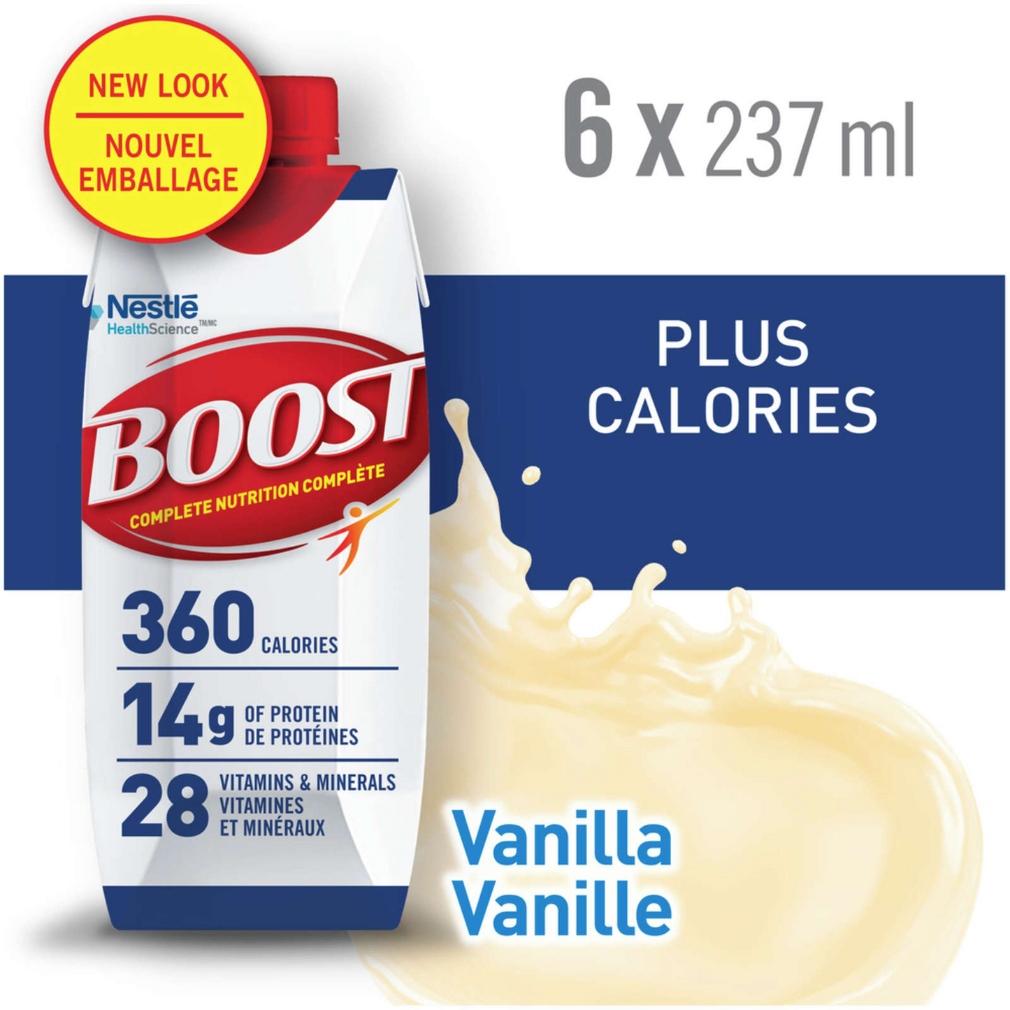 Boost PLUS Calories Vanilla Formulated Liquid Diet Drink Healthy 6x 237ml NEW