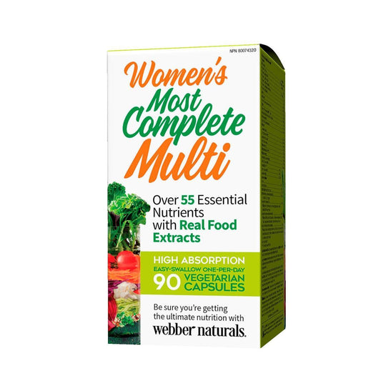 Webber Naturals Women's Most Complete Multi 55 Essential Nutrient 90 Caps NEW