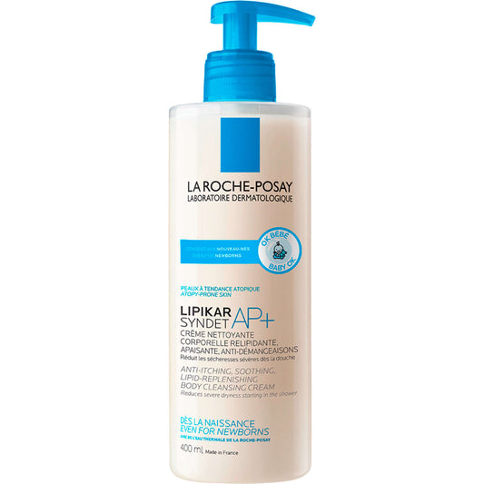 La Roche-Posay Lipikar Syndet AP+ Anti-Itch Soothing Lipid Cream Dry 400ml NEW