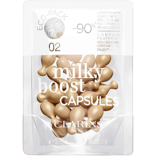 Clarins Milky Boost Capsules Eco-Pack Refills Light Coverage Natural Glow NEW
