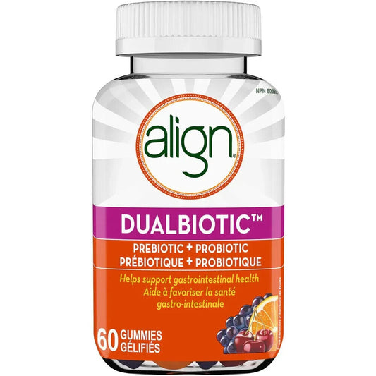 Align Dualbiotic 益生元益生菌软糖 胃肠道健康 60 片 新品