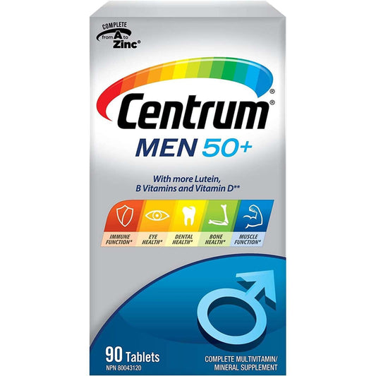 Centrum 男性 50+ 多种维生素和多种矿物质补充剂片剂 90 片 全新