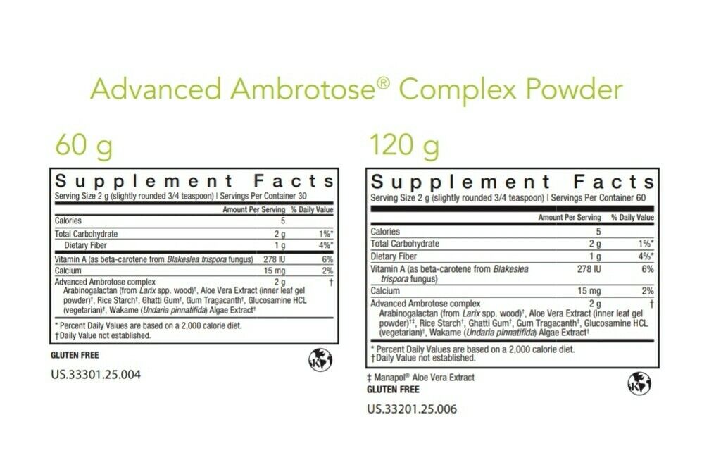 3 Canisters Mannatech Advanced Ambrotose Complex 120g Powder Immune Boost NEW
