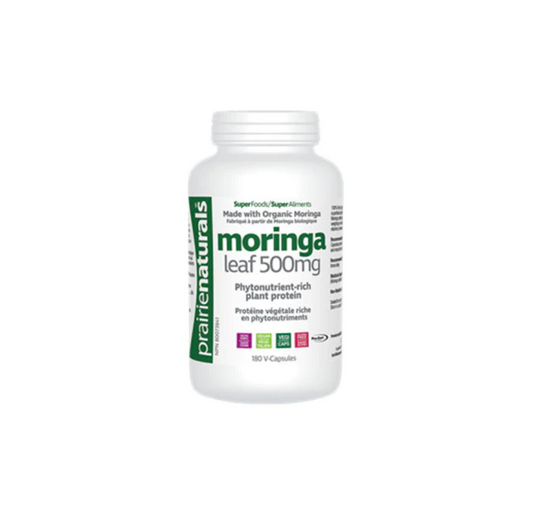 Prairie Natural Organic Moringa 500mg Miracle Tree Nutrition 180 Veggie Caps NEW