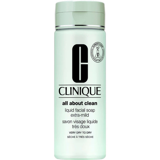 Clinique Liquid Facial Soap Extra Mild Formula Simple Effective Cleans 200ml NEW
