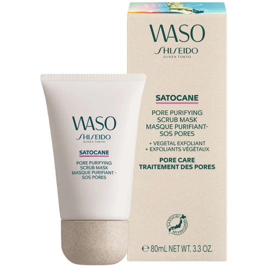 Shiseido WASO SATOCANE Pore Purifying Scrub Mask All Skin Types Vegan 80ml NEW