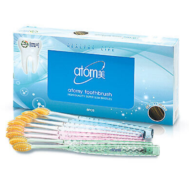 Atomy Toothbrush Set Multi Colors 0.18mm Bristles Refresh Gums Teeth 8 pcs NEW