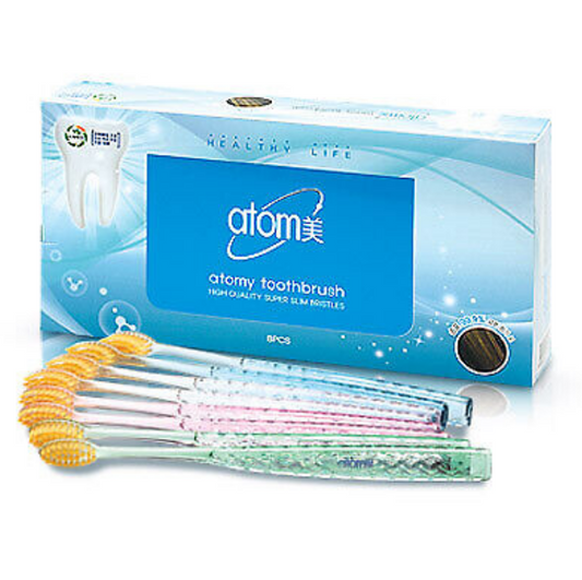 Atomy Toothbrush Set Multi Colors 0.18mm Bristles Refresh Gums Teeth 8 pcs NEW