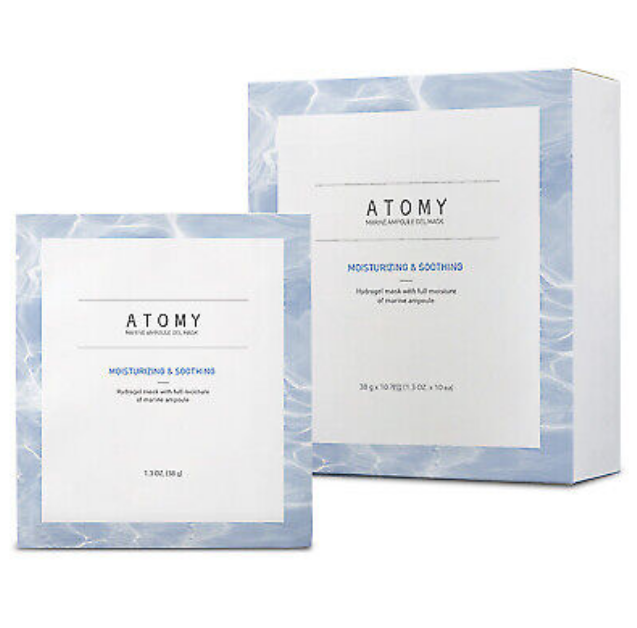 Atomy Marine Ampoule Mask Moisturizing & Soothing Hydrogel Cooling 10 Sheets NEW