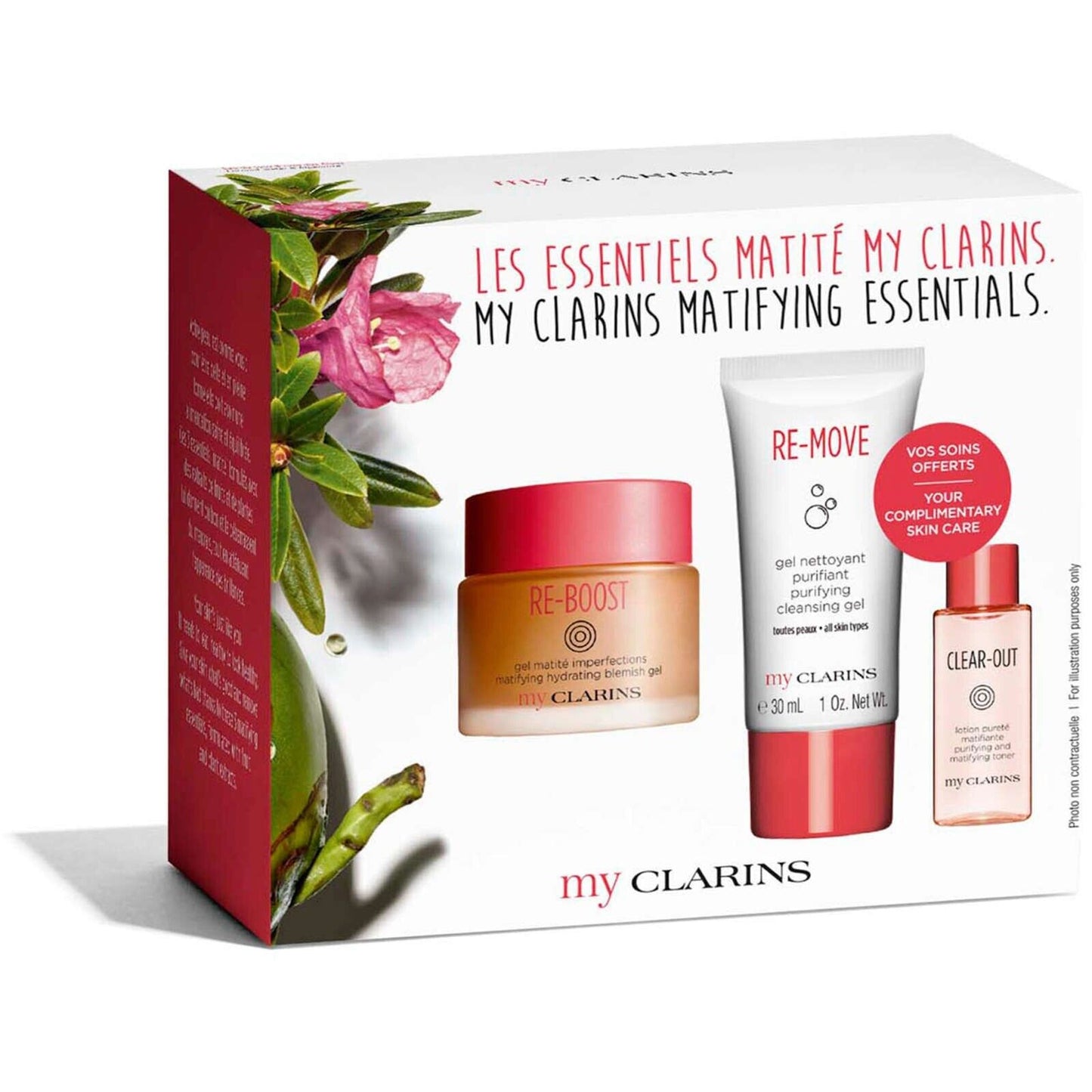 Clarins My Clarins Matifying Essentials Set Routine Purified Healthy 3pcs NEW