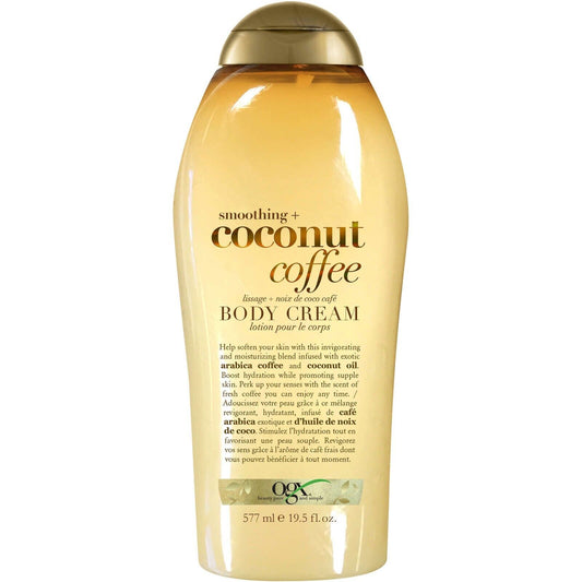 OGX Coconut Coffee Body Cream Silky Smooth Skin Exotic Arabica 19.5 fl.oz NEW