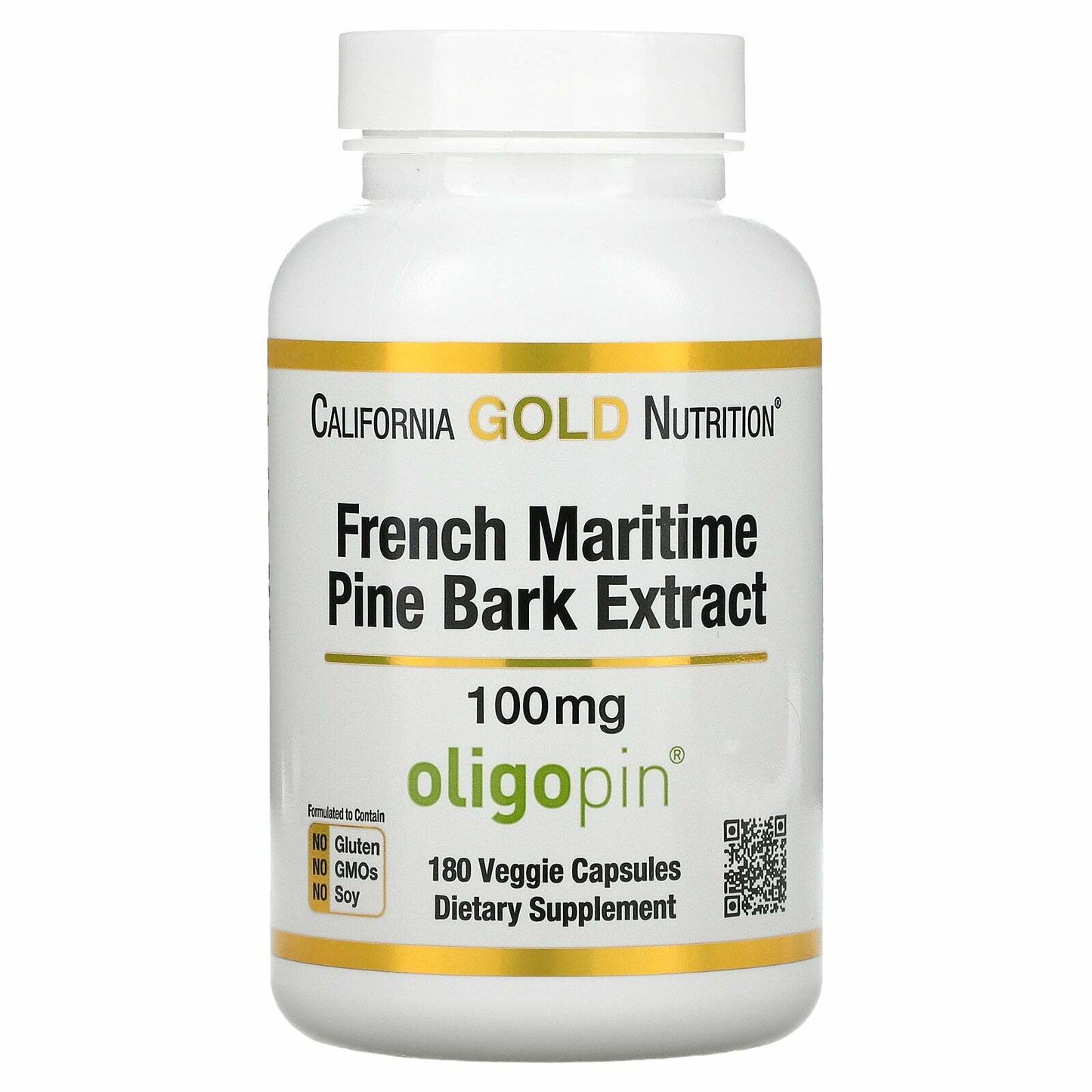 California Gold Nutrition French Maritime Pine Bark Extract 100mg 180 Caps NEW