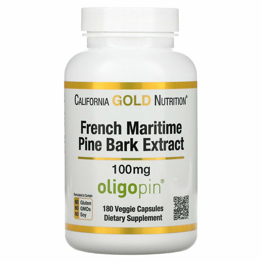 California Gold Nutrition French Maritime Pine Bark Extract 100mg 180 Caps NEW