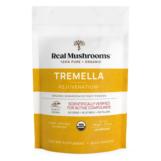 Real Mushrooms Tremella for Pets Bulk Powder Organic Extracts Non-GMO 60g NEW