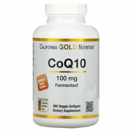 California Gold Nutrition CoQ10 100mg Cardio Heart Support 360 Veggie Caps NEW