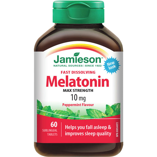 Jamieson Melatonin Fast Dissolving Peppermint Tablets Optimal Sleep 60pcs NEW