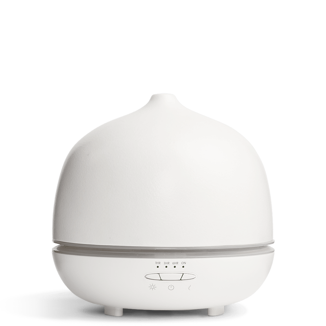 Saje Aroma Om Deluxe Stone Diffuser Wellness Purify Humidifier Natural White NEW