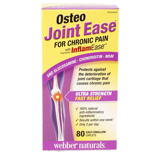 Webber Naturals Osteo Joint Ease Extra Strength Bone Strength 80 Caps NEW