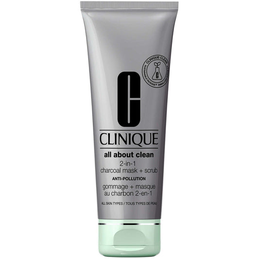 Clinique All About Clean 2-in-1 Charcoal Mask + Scrub Dual Action 100ml NEW