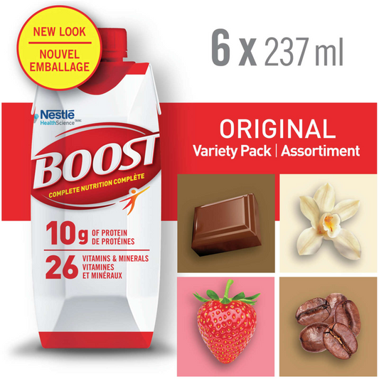 Boost 原创多样包装代餐饮料美味健康 6x 237 毫升全新