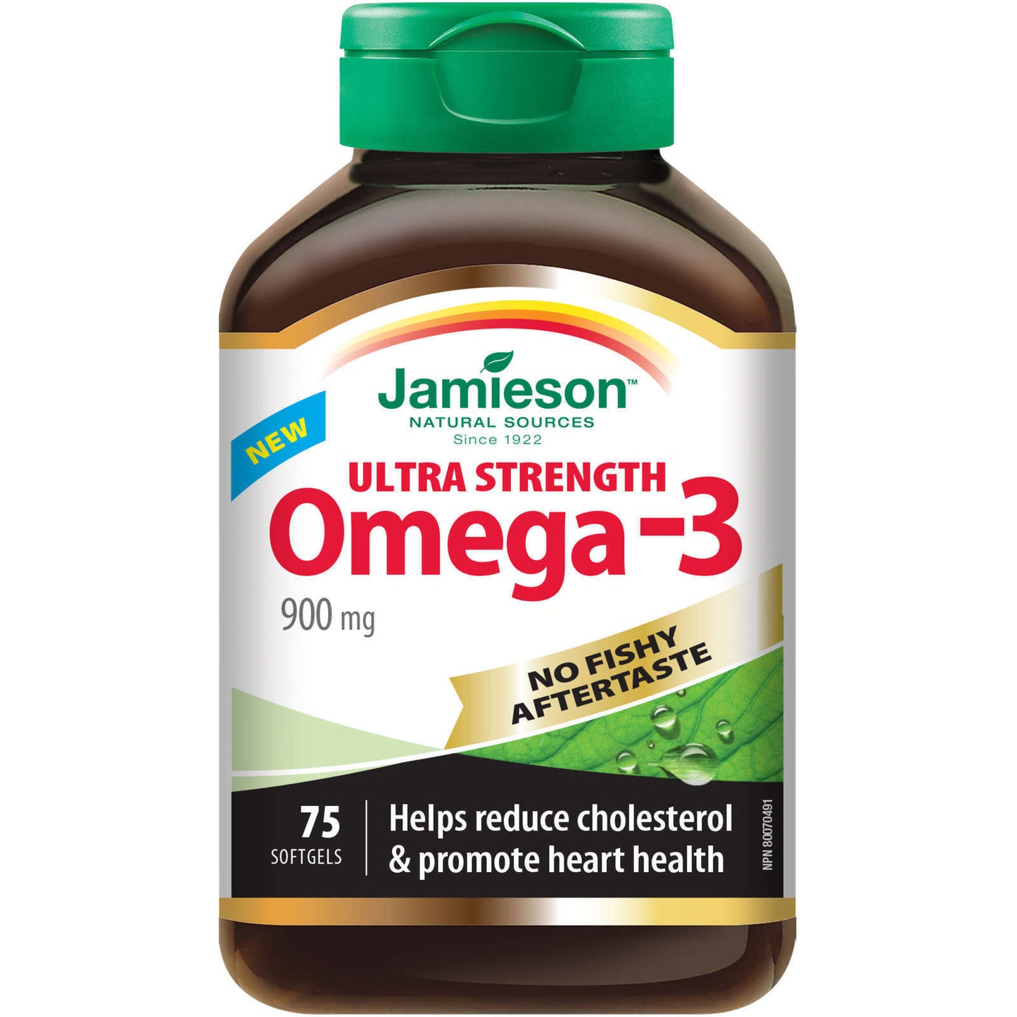 Jamieson No Fishy Aftertaste Ultra Strength Omega-3 900mg High Potency 75pcs NEW