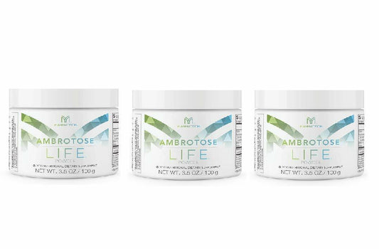Mannatech 3 Cans Ambrotose LIFE 100g Canister Pure Ambrotose Powder Immune NEW