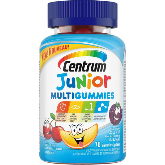 Centrum Junior MultiGummies 多种维生素/多种矿物质补充剂 70 片 全新