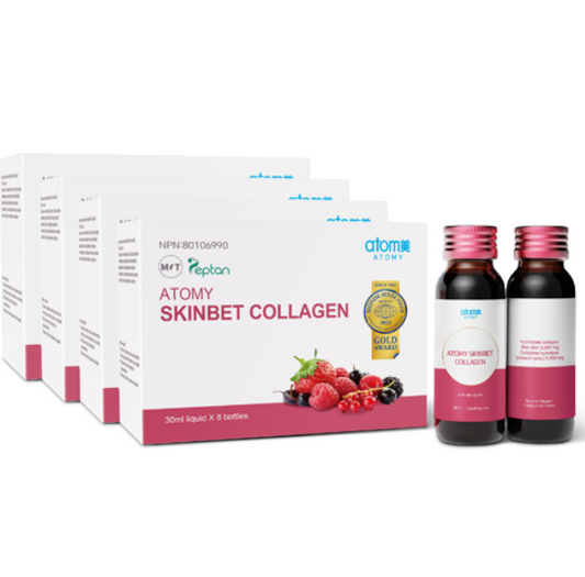 4 Boxes Atomy Skinbet Collagen Healthy Skin Fiber Absorbent 32x 30ml Bottles NEW