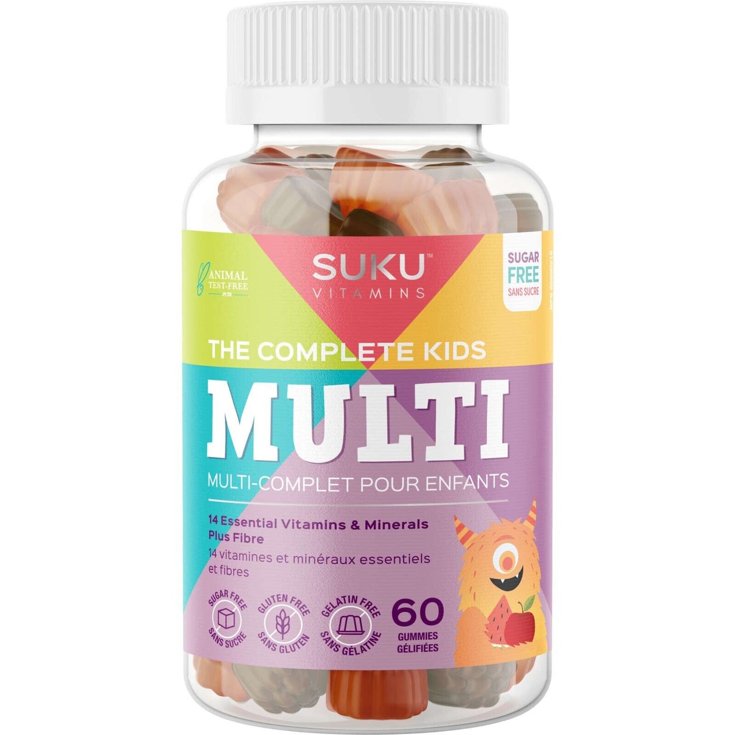 SUKU The Complete Kids Multi Vitamin 14 Essential Minerals 60 Gummies NEW