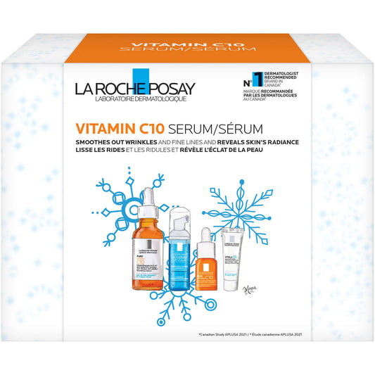 La Roche-Posay Pure Vitamin C 10 Serum Kit Full Radiance Anti-Aging 4pcs NEW