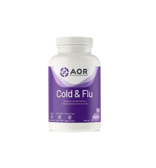 AOR Cold and Flu Formula Revolutionary Herbal Mineral Relief Zinc 90 Caps NEW