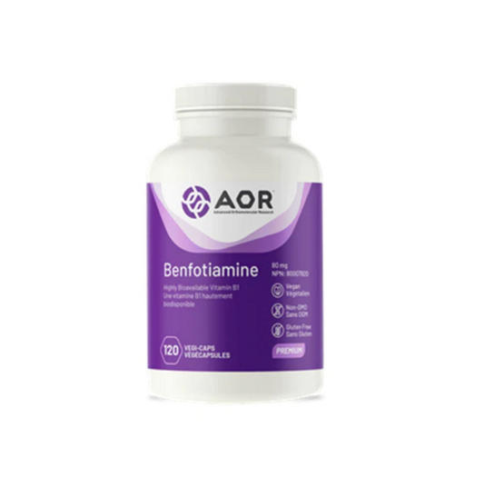 AOR Benfotiamine 80mg Naturally Thiamin Vitamin B1 Cell Protection 120 Caps NEW