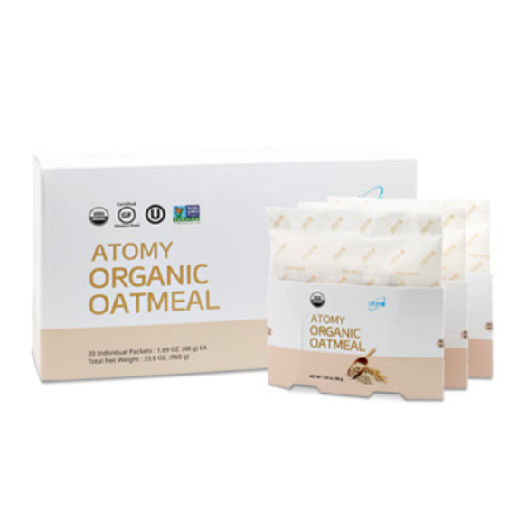 Atomy 有机燕麦片营养全麦燕麦海盐零食 33.8 盎司全新