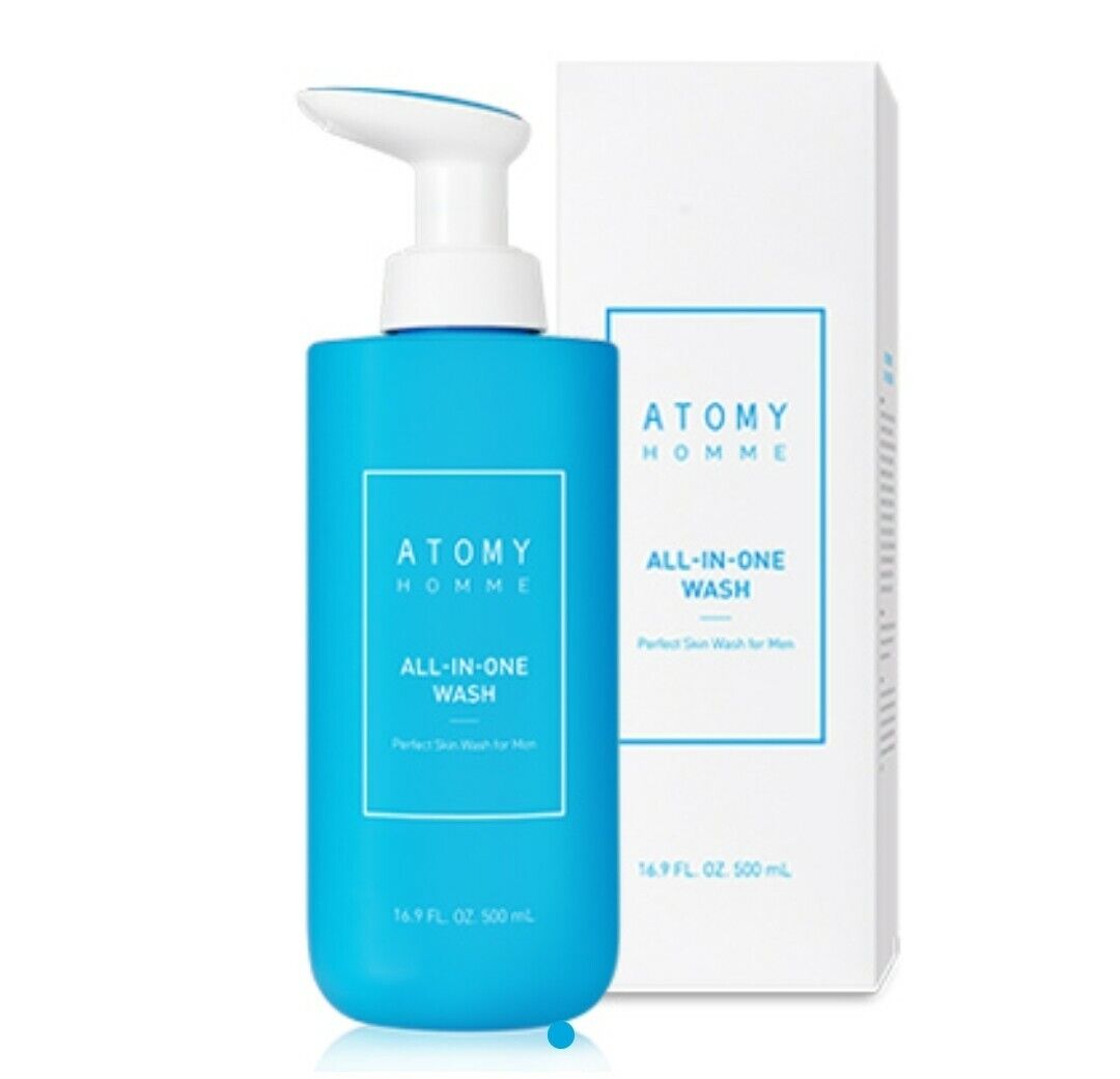 Atomy Homme 多效洗面奶 清洁油脂 安全温和修复叶 500ml 新品