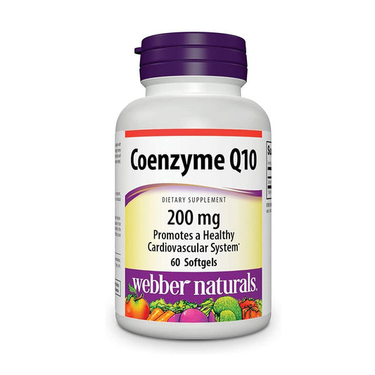 Webber Naturals Clear Coenzyme Q10 200mg Cardiovascular System 60 Softgels NEW