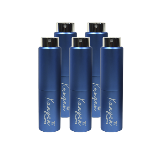 Enagic Kangen Leveluk Handy Spray Modern Design 20 mL Blue 5 Bottles Water NEW