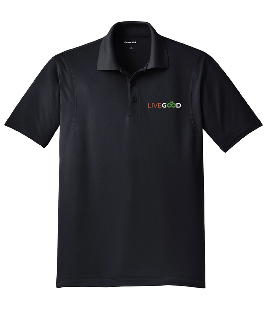 LiveGood Black Polo Shirt Medium Size Durable High Quality Fashionable NEW