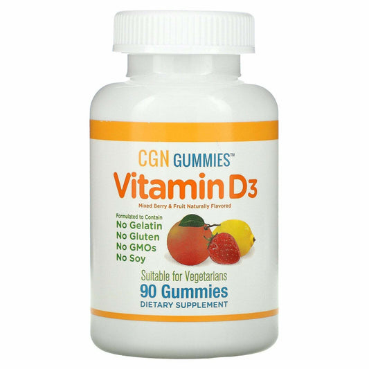 California Gold Nutrition Vitamin D3 Gummies No Gelatin/Gluten 25mcg 90pcs NEW