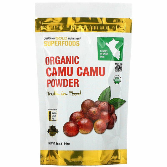California Gold Nutrition Organic Peru Berry Powder Camu Camu Powder 4 oz NEW