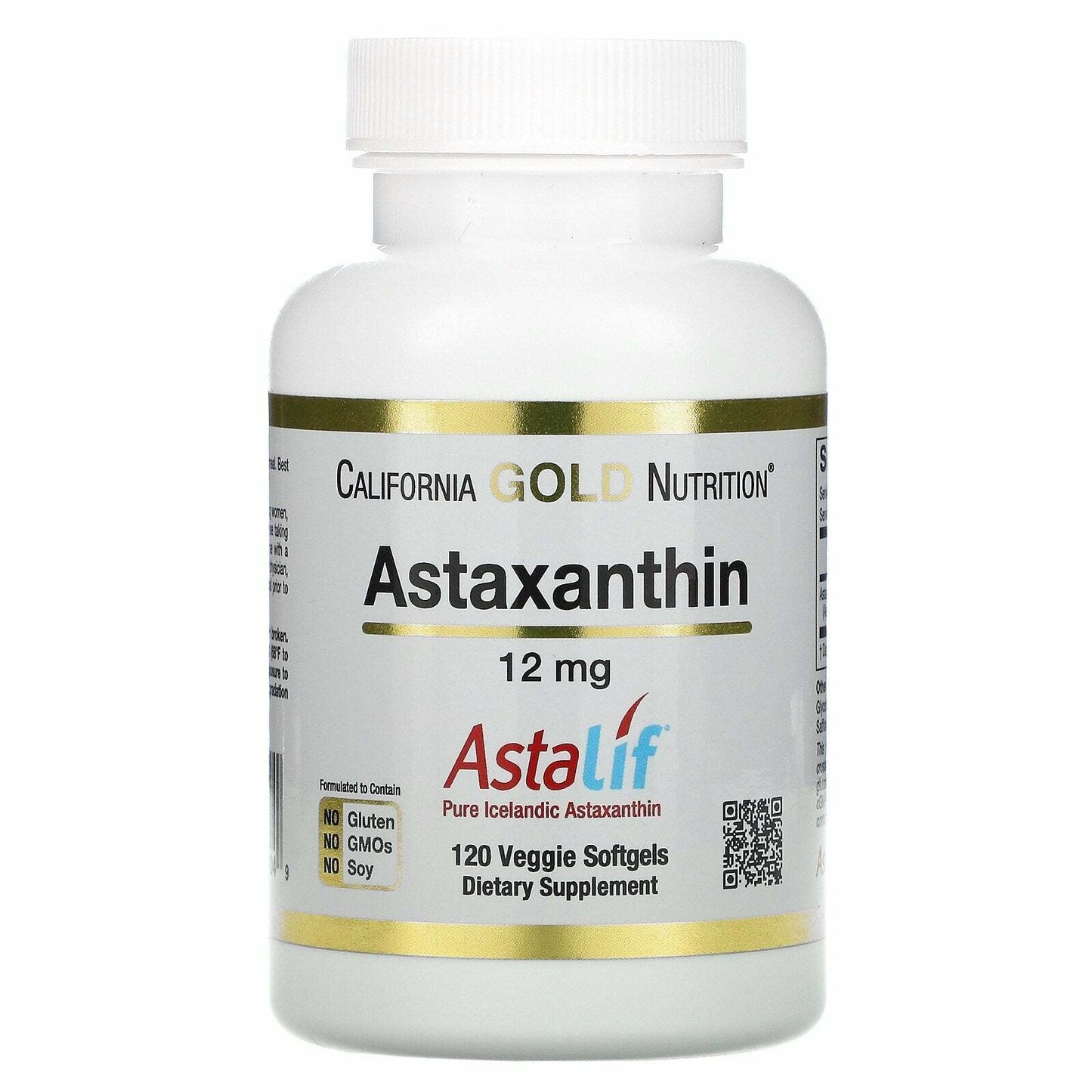 California Gold Nutrition Astaxanthin AstaLif Pure Icelandic 12mg 120 Caps NEW