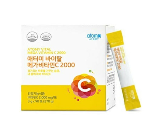 Atomy Vital Mega 维生素 C 2000 增强免疫力水果健康 90 x 3g 袋装 全新