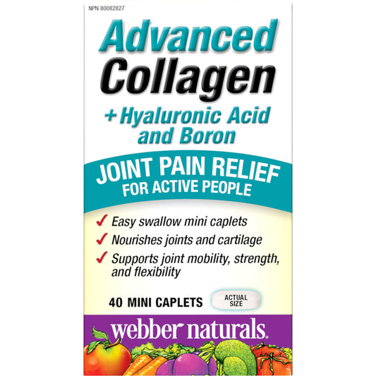 Webber Naturals Advanced Collagen Hyaluronic Acid and Boron Joint 40 pcs NEW