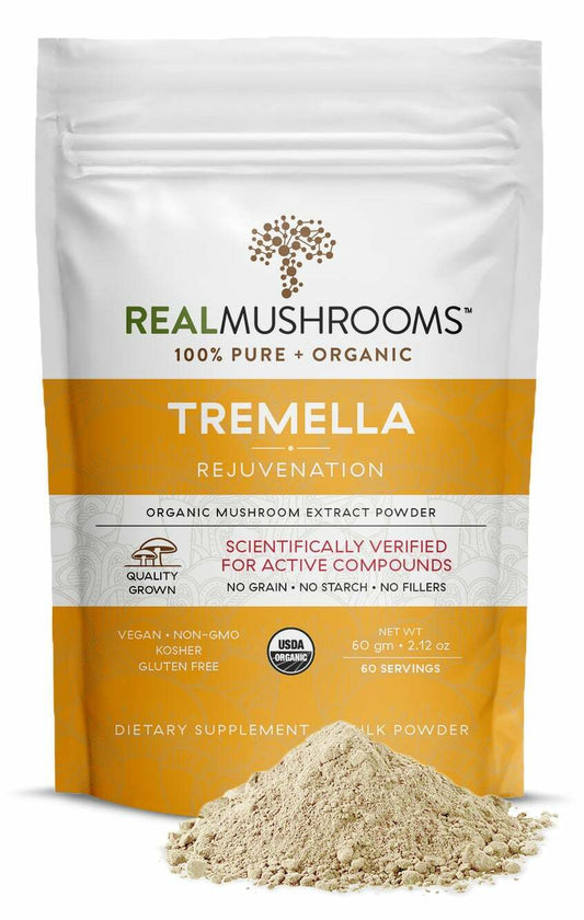 Real Mushrooms Organic Tremella Extract Rejuvenation Pure Vegan 2.12 oz NEW