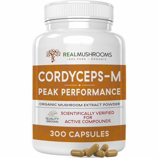 Real Mushrooms Organic Cordyceps Mushroom Extract Peak Performance 300 caps NEW