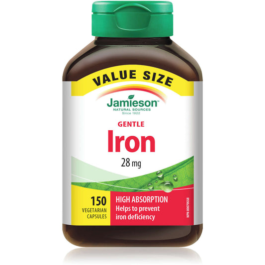 Jamieson Gentle Iron Value Pack Folic Acid Vitamin B2 B12 C Immune 150 pcs NEW