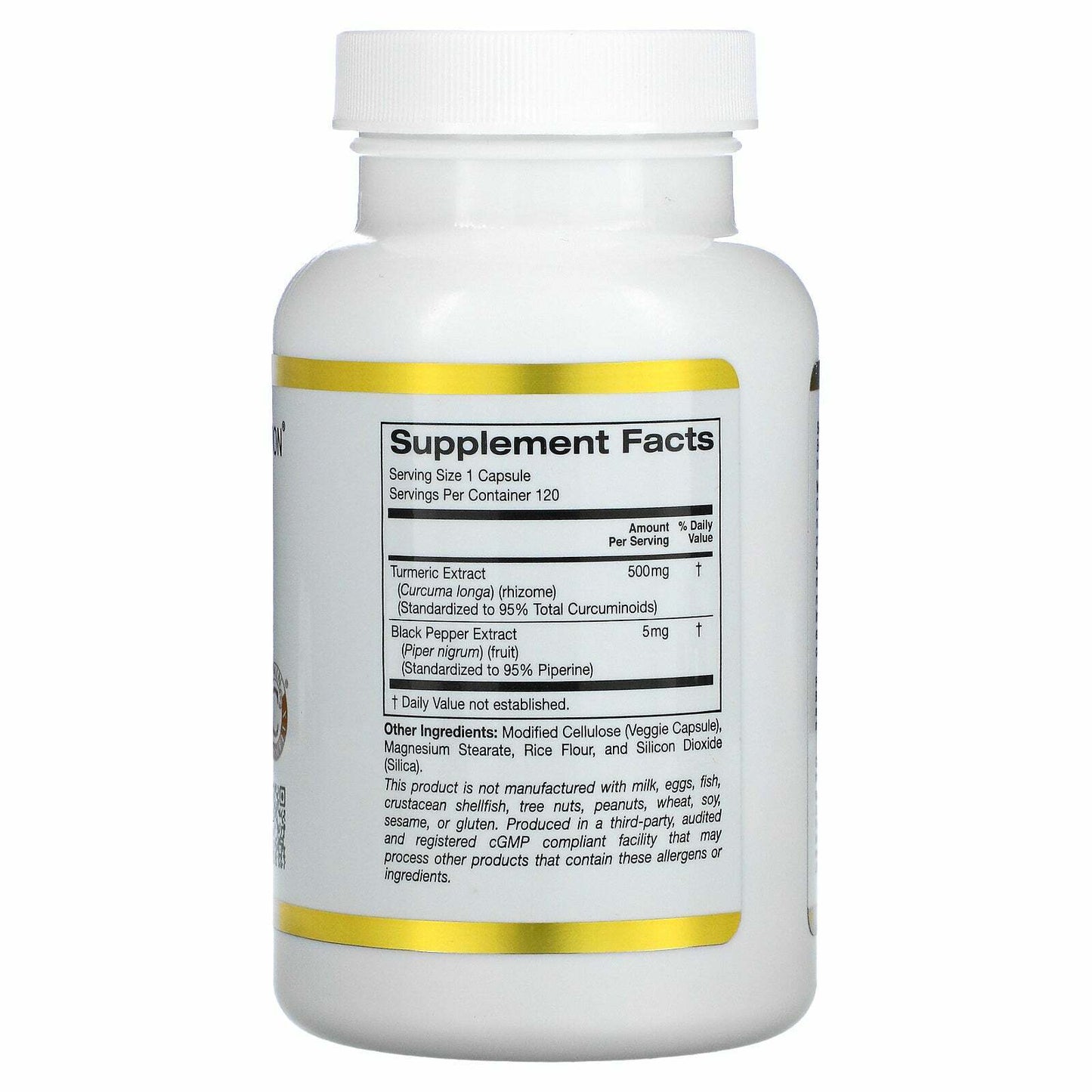 California Gold Nutrition Curcumin C3 Complex BioPerine 500mg 120 Veg Caps NEW